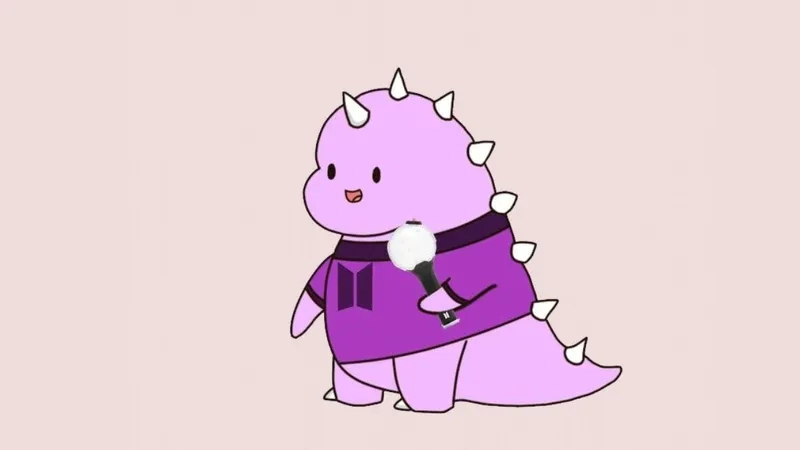 Hình nền khủng long xanh cute tươi tắn, sinh động và đáng yêu