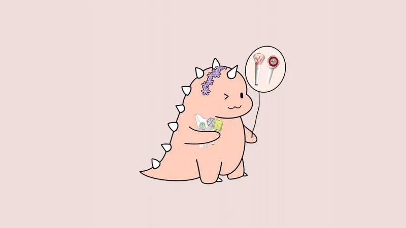 Hình nền khủng long cute ngộ nghĩnh, tạo điểm nhấn cho thiết bị