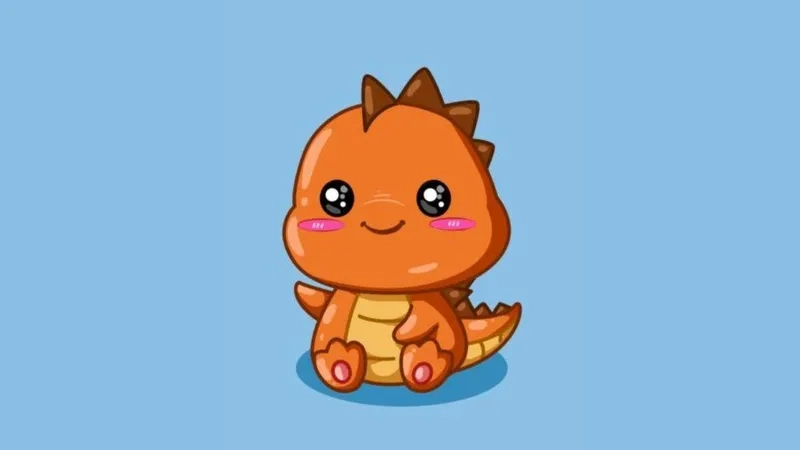 Hình nền con khủng long cute nhỏ nhắn, đáng yêu và dễ thương