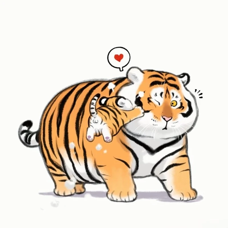 Cùng khám phá hình nền cọp cute với phong cách ngộ nghĩnh