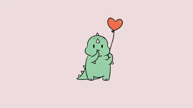 Nền khủng long cute dễ thương, tạo điểm nhấn cho thiết bị