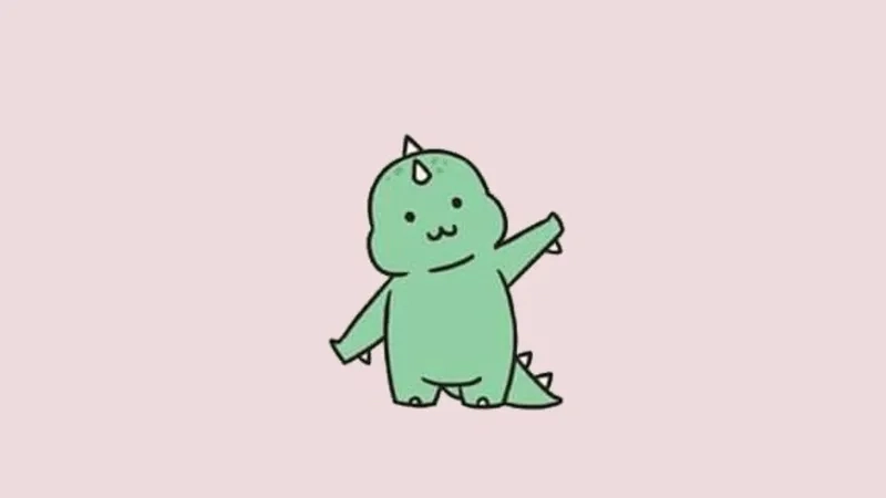 Avatar đôi cute khủng long đáng yêu, thể hiện tình cảm gắn kết