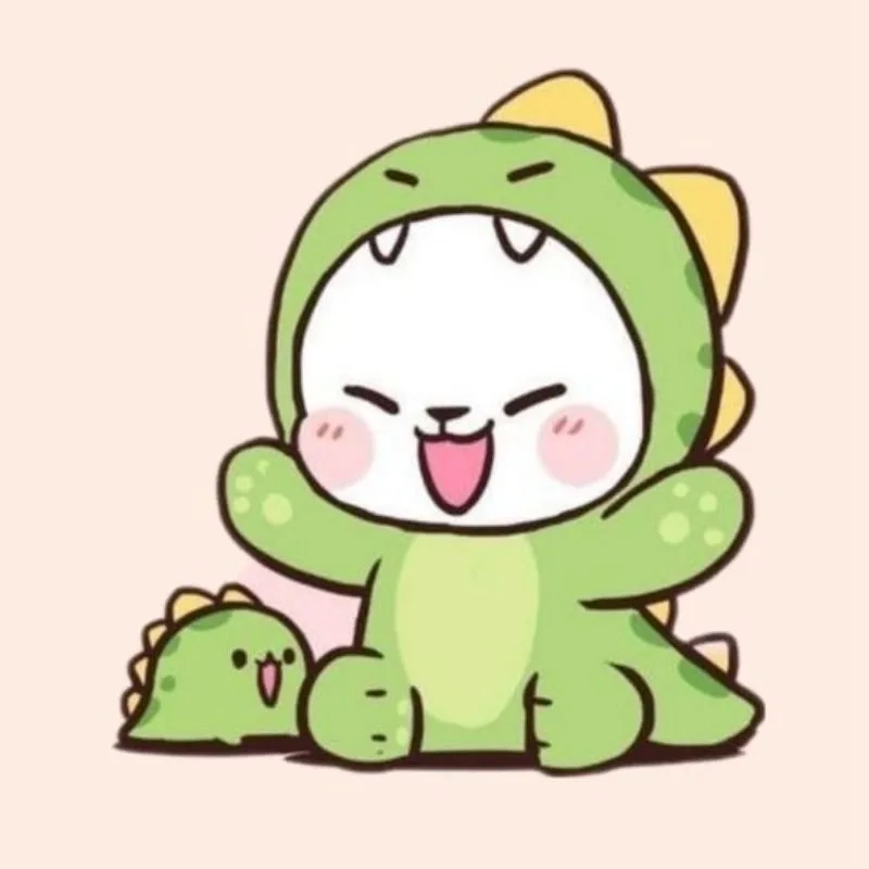 Đáng yêu hơn với avatar đôi khủng long cute cực chất