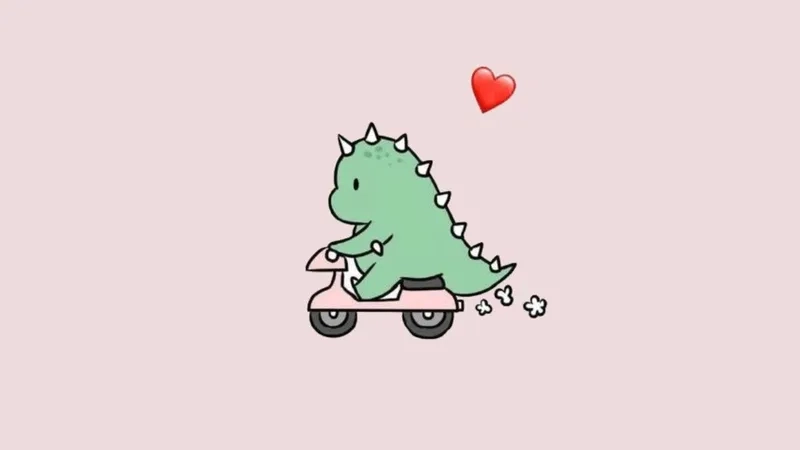 Cute avatar khủng long xanh nổi bật, dễ thương và ngộ nghĩnh