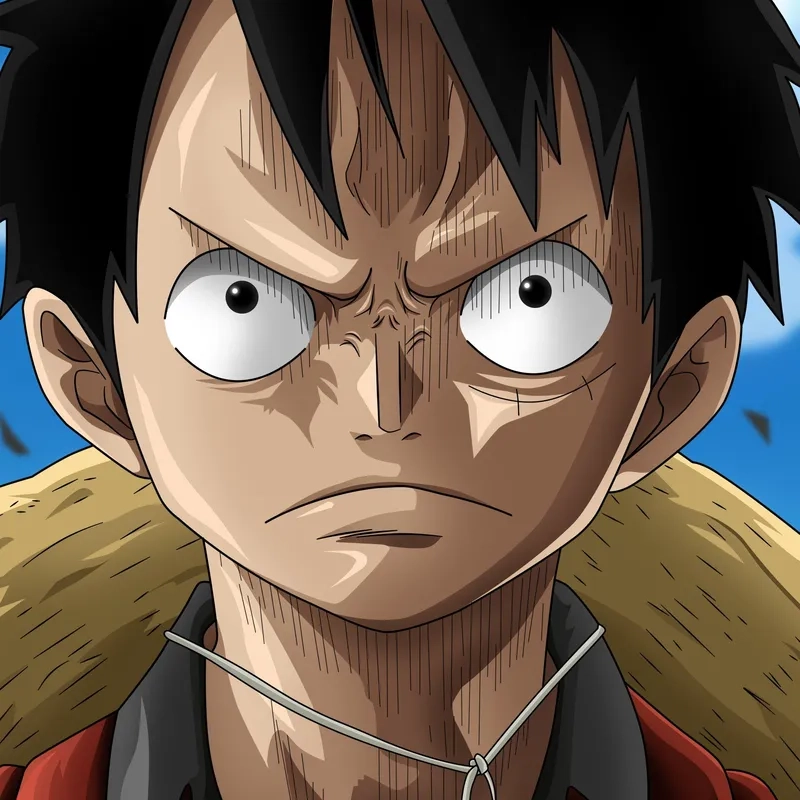 Avatar luffy buồn sâu lắng, thể hiện cảm xúc của thuyền trưởng