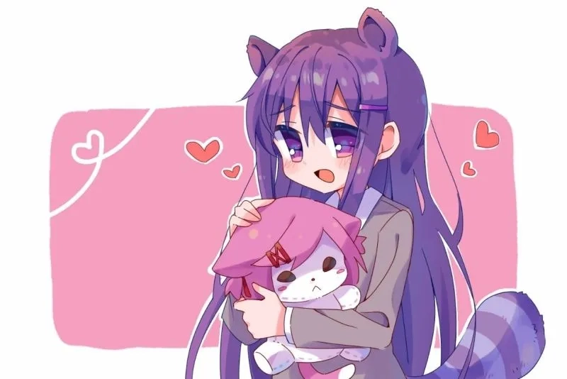 Tận hưởng phong cách anime với avatar màu tím anime