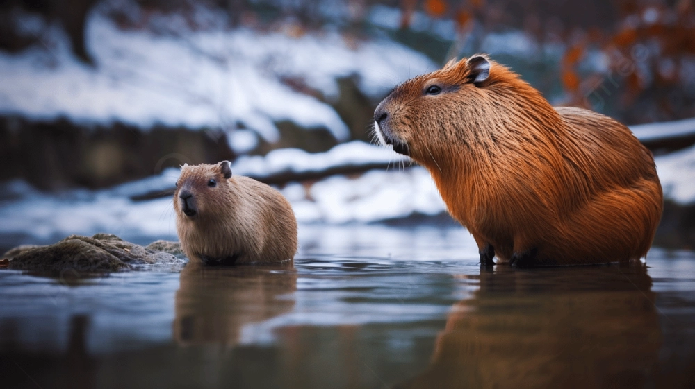 Capybara cute dễ thương đáng yêu, tạo cảm giác vui vẻ nhẹ nhàng