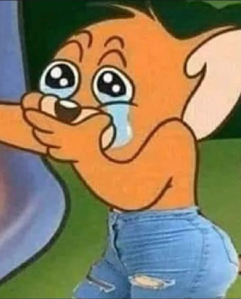 Meme chuột jerry khóc cảm xúc chân thật, hình ảnh siêu chất