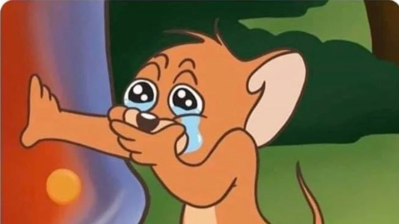 Jerry cry meme buồn nhưng vẫn vui, biểu cảm cực chất