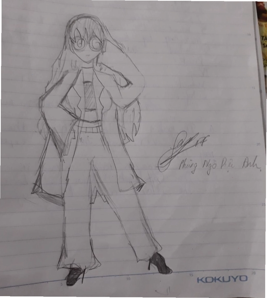 Anime nữ đeo khẩu trang đen, biểu cảm lạnh lùng