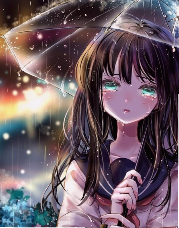 Anime nữ khóc quặn đau lạc lõng giữa dòng đời