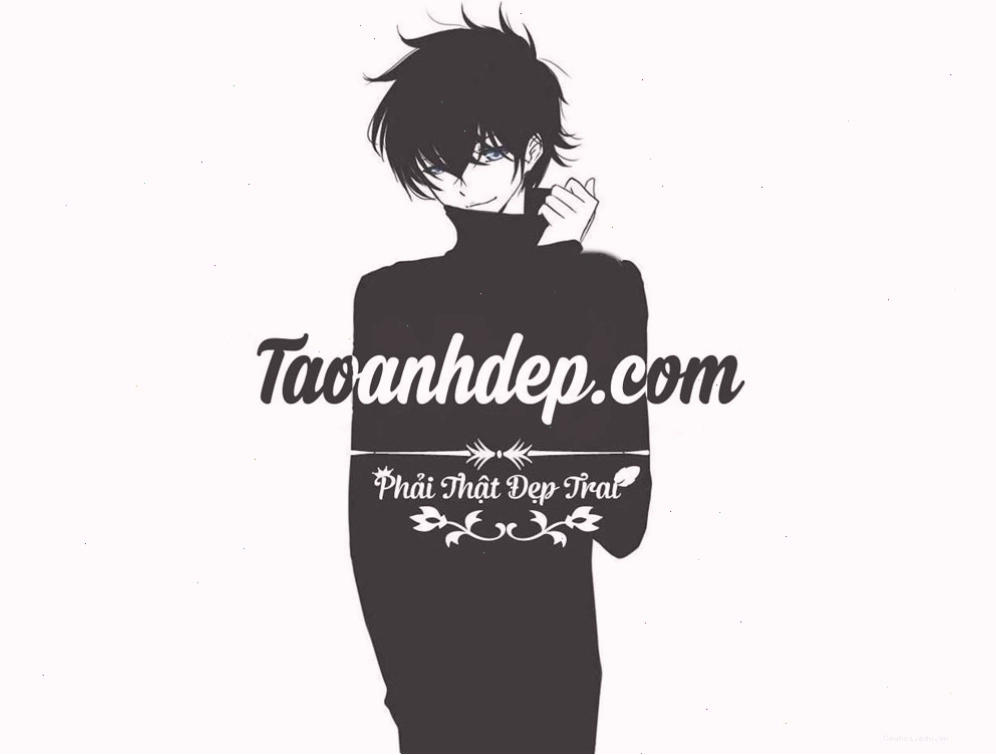 Avatar anime đôi với tóc vàng và trắng, đen trắng