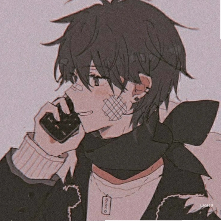 Avatar đôi anime đời thường với biểu cảm lạnh lùng