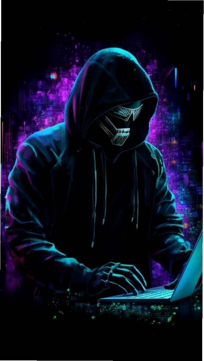 Avatar hacker neon độc đáo cho điện thoại