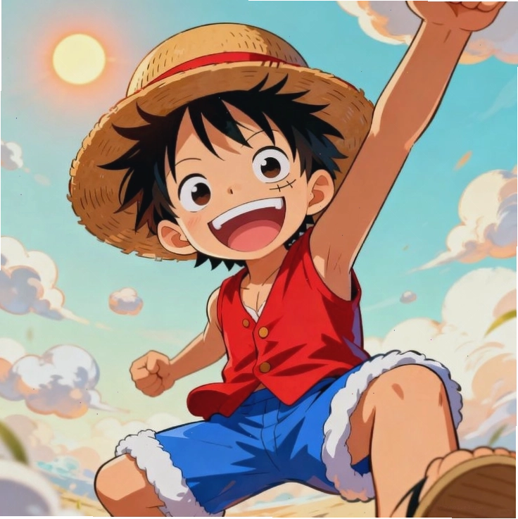 Avatar Luffy cực ngầu với ánh mắt kiên định