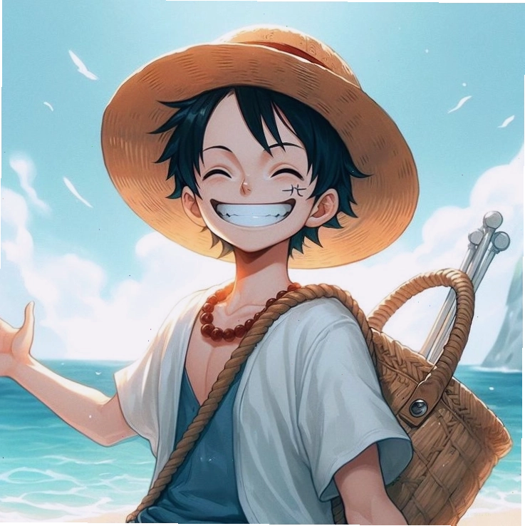 Avatar Luffy cute với nụ cười tươi tắn