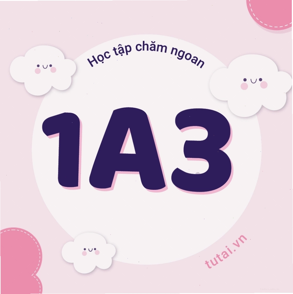 Avatar nhóm lớp 1A3 với phong cách hiện đại