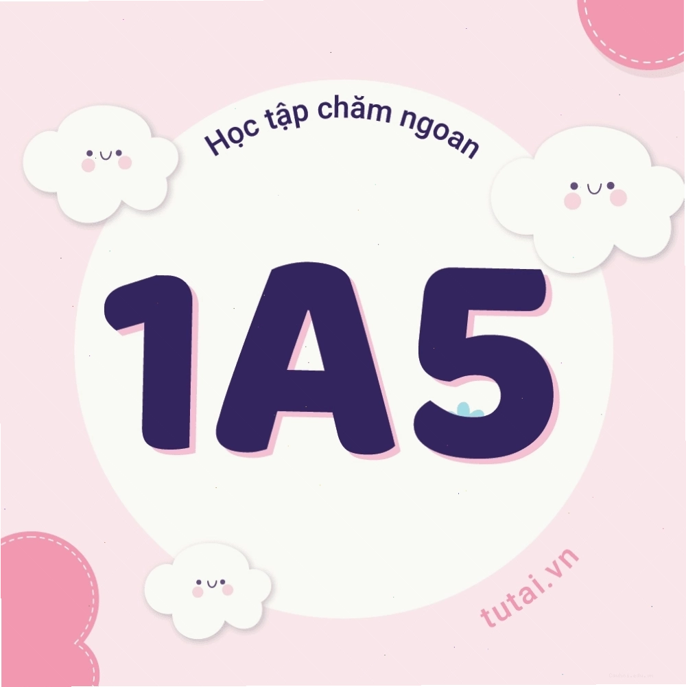 Avatar nhóm lớp 1A5 với gam màu nổi bật