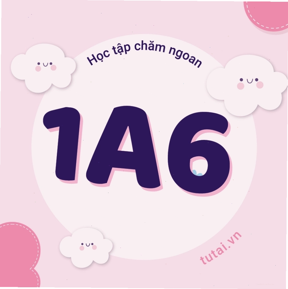 Avatar nhóm lớp 1A6 theo phong cách chibi