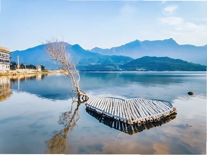 Bãi biển Lăng Cô với những con thuyền đánh cá của ngư dân