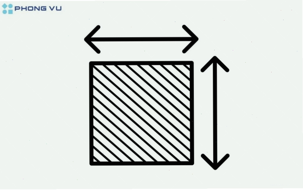 Bài tập tính diện tích hình vuông minh họa