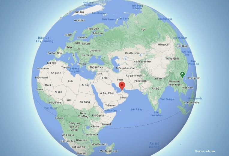 Bản đồ vị trí của Dubai