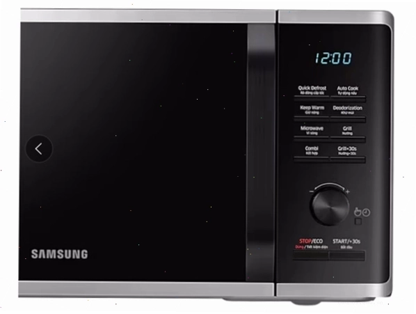 Bảng điều khiển lò vi sóng Samsung điện tử với các chức năng rõ ràng