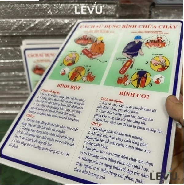 Biển hiệu hướng dẫn sử dụng bình chữa cháy cầm tay
