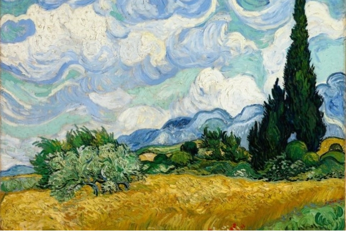 Bức tranh Cánh đồng lúa mì của Van Gogh