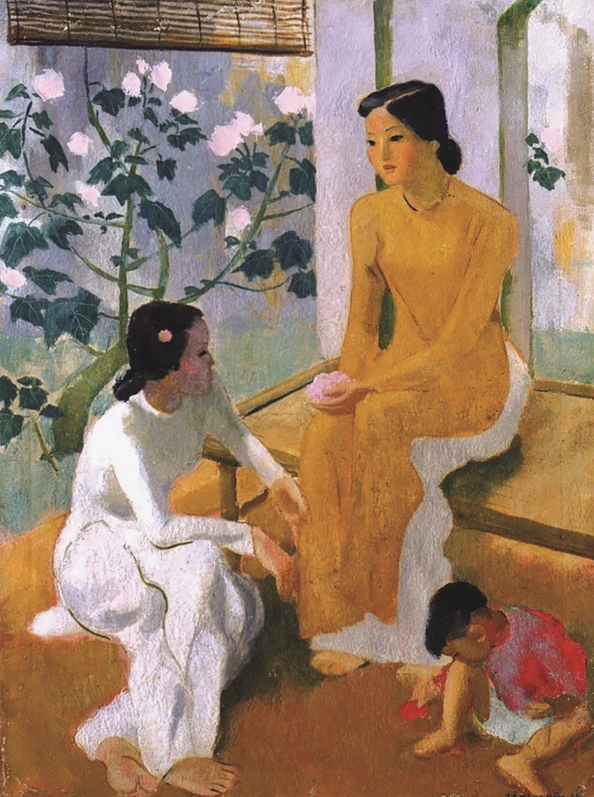 Bức tranh "Hai thiếu nữ và em bé" của Họa sĩ Tô Ngọc Vân