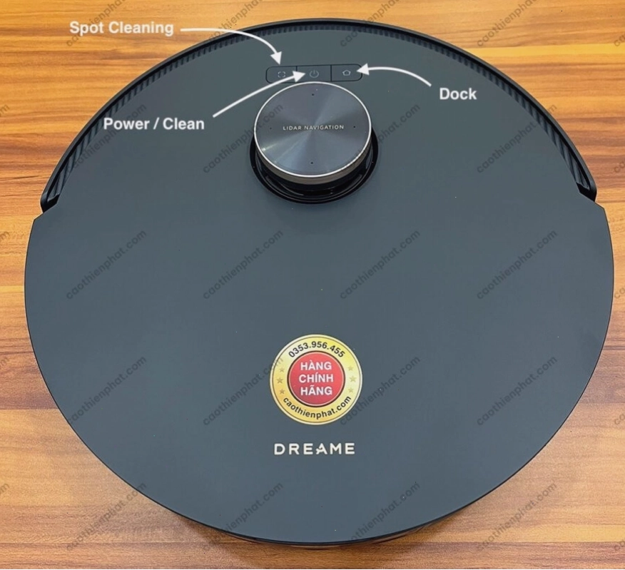 Các bộ phận và nút chức năng chính trên robot hút bụi lau nhà