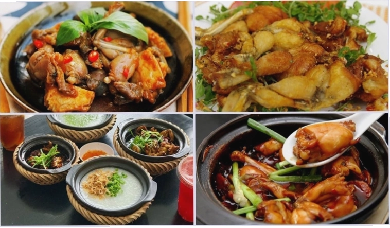Các món ăn ngon từ ếch hấp dẫn