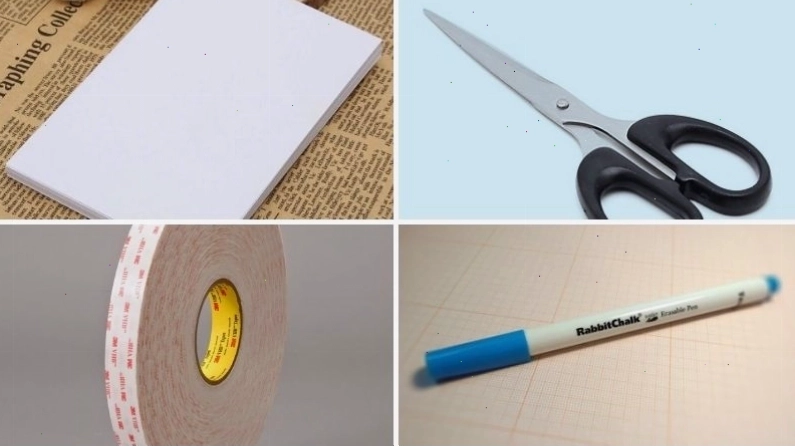 Các vật liệu cần thiết để làm móng tay giả bằng giấy A4
