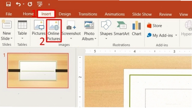 Cách 2 thêm ảnh vào slide PowerPoint