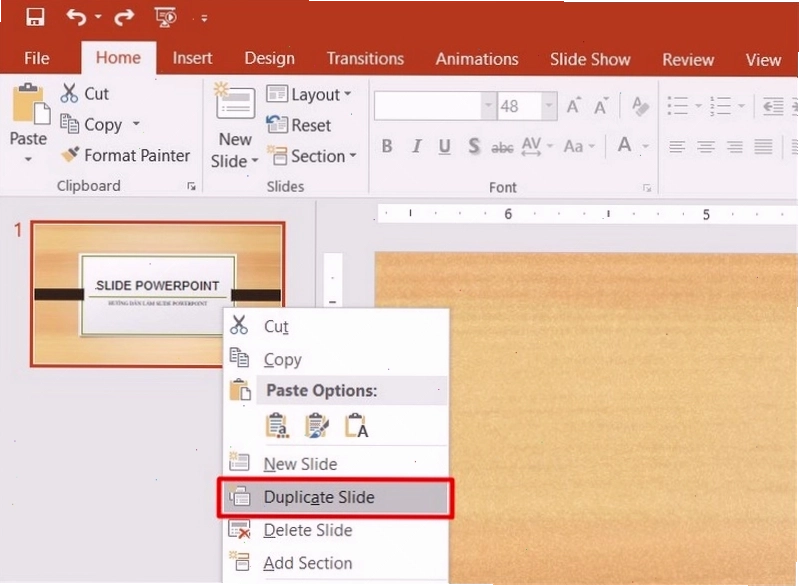 Cách thêm một slide PowerPoint mới có cùng kiểu định dạng với slide trước