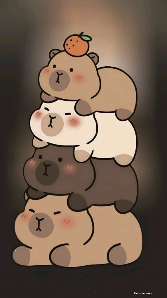 Capybara chồng chất trong bóng tối, tạo nên avatar hài hước độc đáo