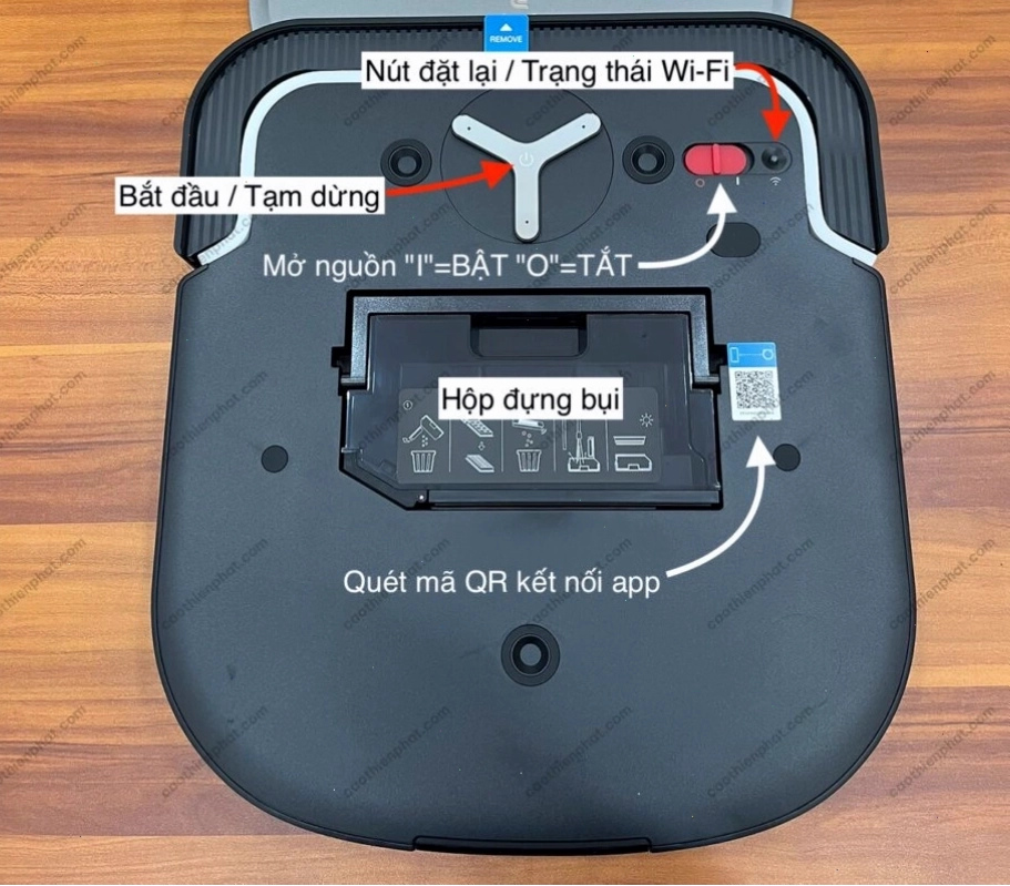 Cấu tạo các bộ phận trên robot hút bụi lau nhà