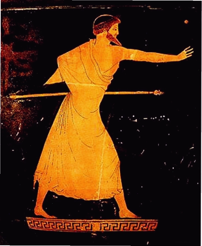 Chân dung thần Zeus trên bình cổ Hy Lạp