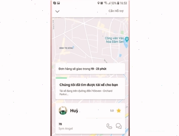 Chờ tài xế giao hàng đến địa chỉ đã cung cấp