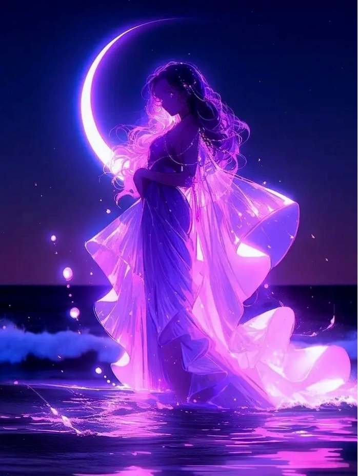 Cô bé anime đội nón màu tím cực kỳ đáng yêu