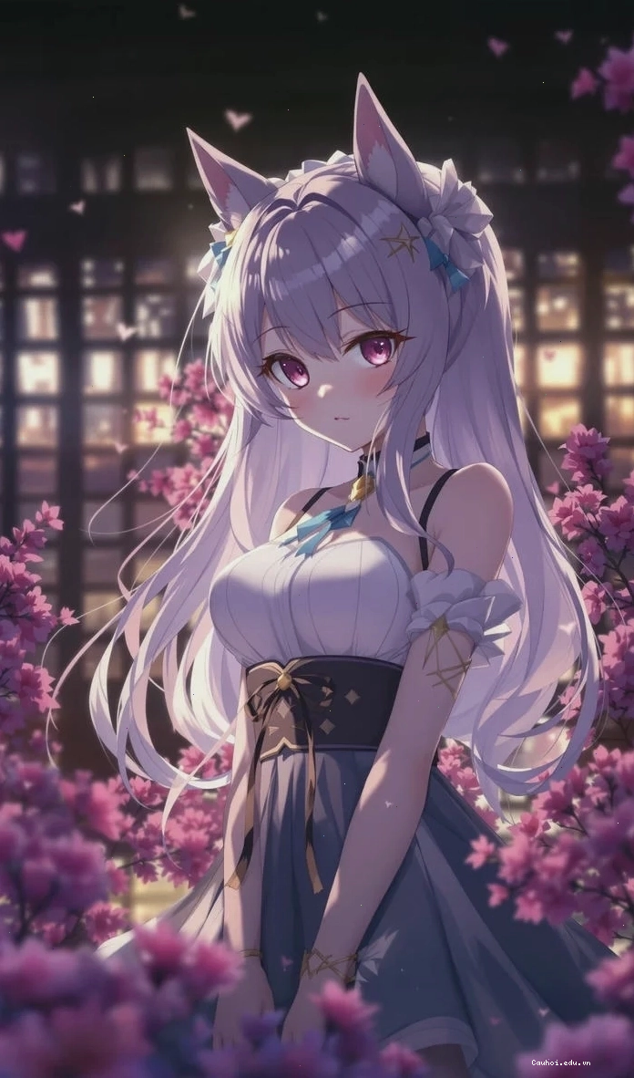 Cô gái anime tinh tế trong trang phục mùa thu