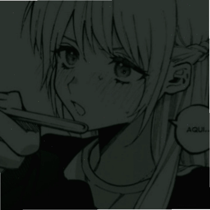 Cô gái anime với ánh mắt buồn trong avatar đen trắng