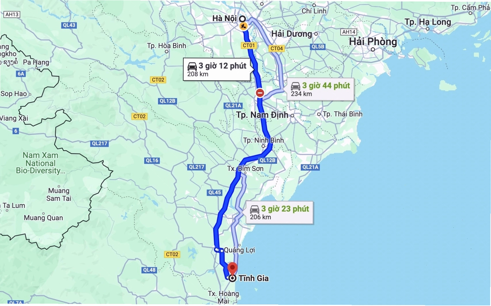 Con đường ven biển dẫn đến Tĩnh Gia, Thanh Hóa