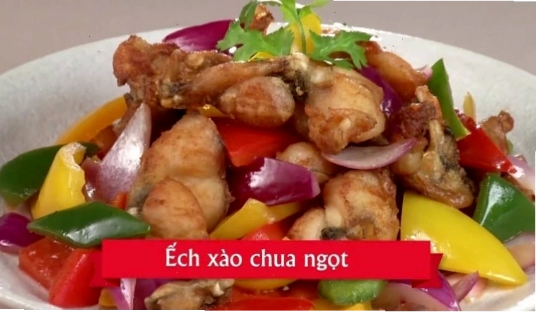 Công thức ếch xào chua ngọt sốt sánh quyện đưa cơm