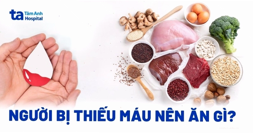 Đĩa thức ăn đầy đủ dinh dưỡng cho người thiếu máu