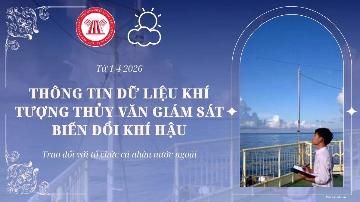 Dữ liệu khí tượng thủy văn liên quan đến biến đổi khí hậu và thời tiết cực đoan
