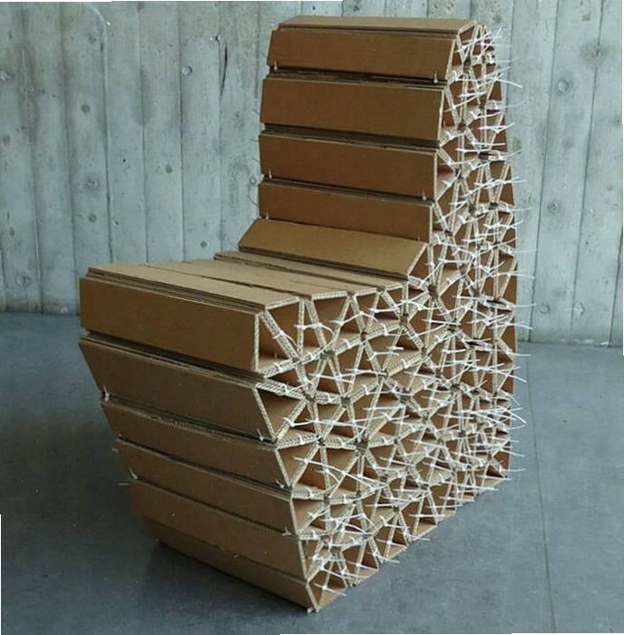 Ghế đọc sách bằng bìa carton