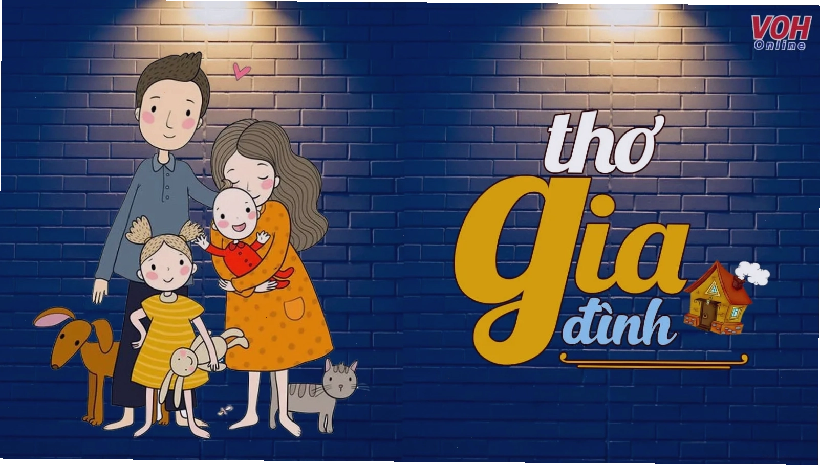 Gia đình quây quần bên nhau, thể hiện sự ấm áp