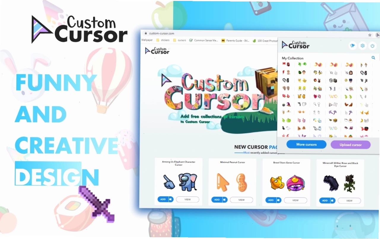 Giao diện tùy chỉnh con trỏ chuột với ảnh avatar chuột trên Chrome