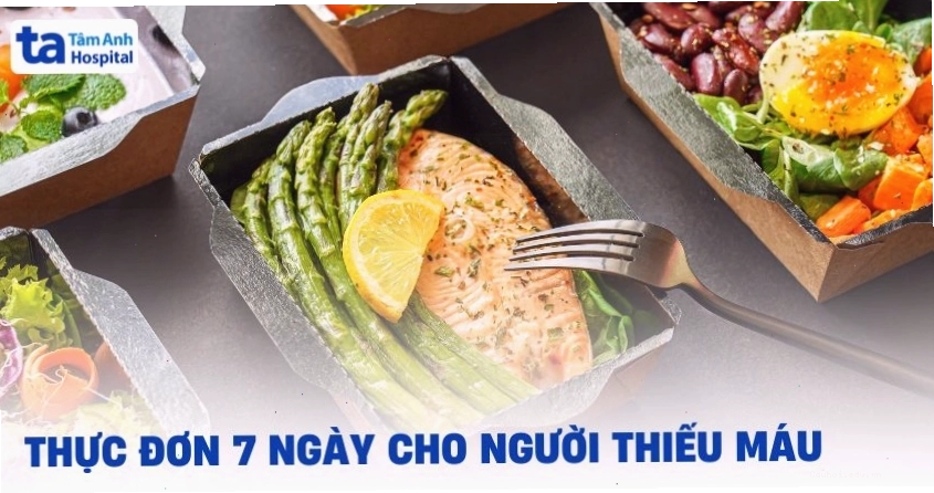 Gợi ý thực đơn 7 ngày cho người thiếu máu